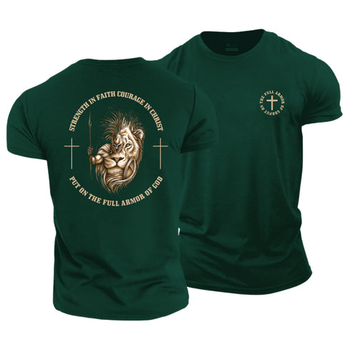 Men's Put On The Full Armor Of God Cotton T-Shirt